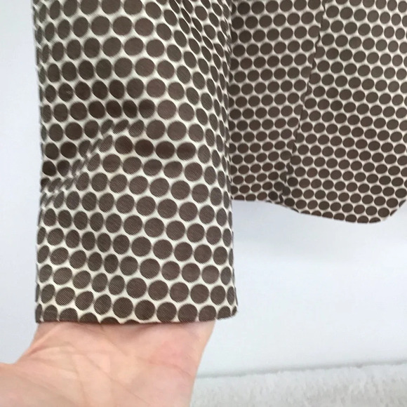 Zanella Women’s Blazer Made In Italy Geometric Pattern Brown/Tan Size 6 - Picture 6 of 7